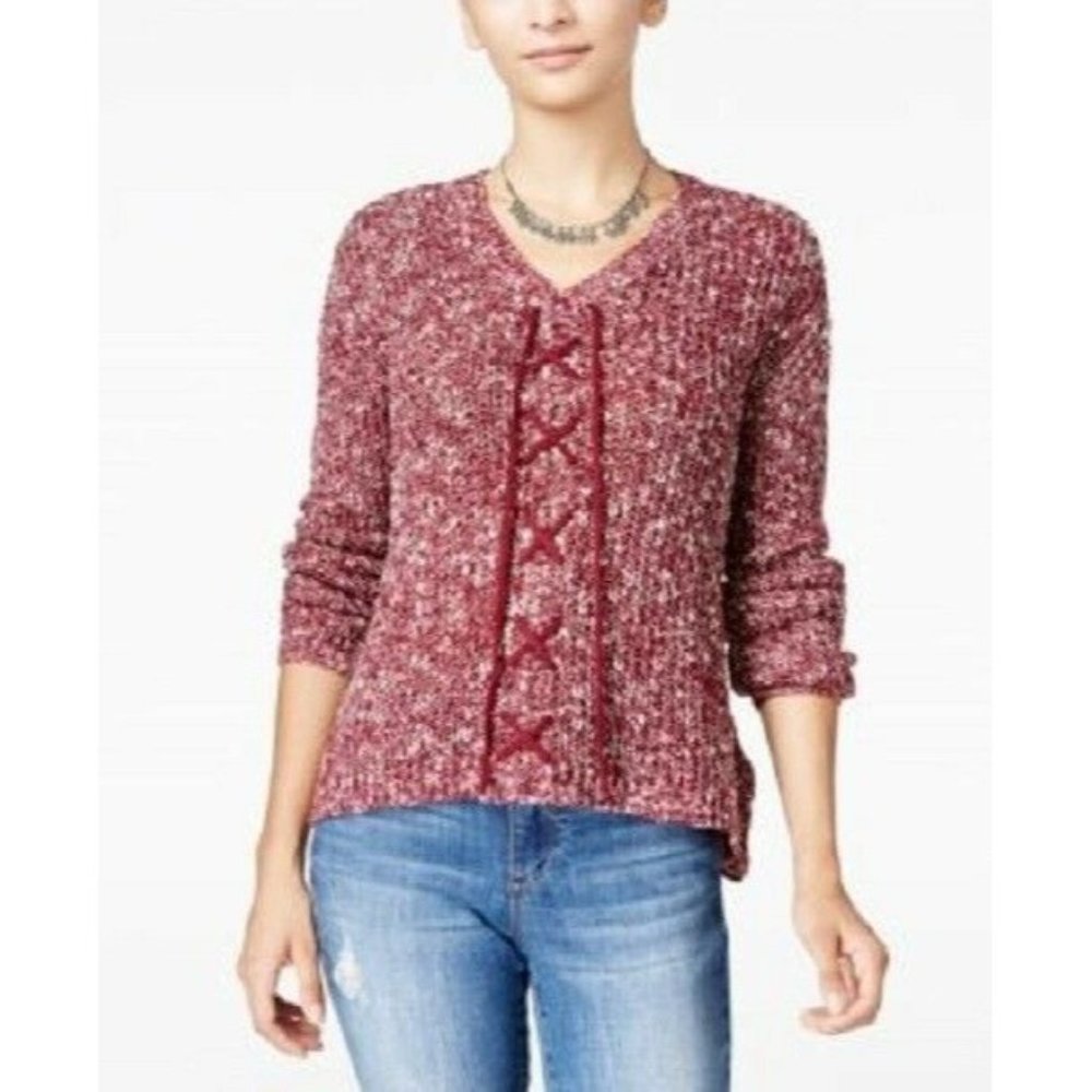 Oh MG Burgandy Red Sweater 121l5pb4